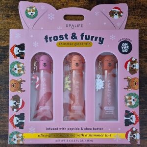 SPALIFE Frost & Furry Shimmer Gloss Trio - Pink, Peach, Orange